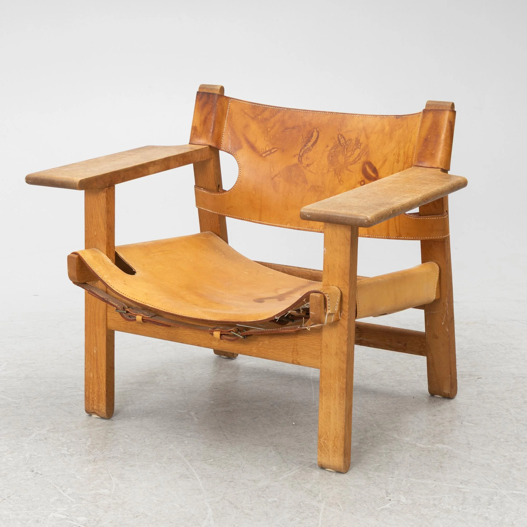 Børge Mogensen, fåtölj, "Den Spanske stol" modell 226 Fredericia stolefabrik, Danmark, formgiven 1958. — Design/Möbler — Bukowskis