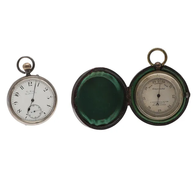 A SILVER OPEN FACED POCKET WATCH BY GEO. KIRTON, STOCKTON ON TEES.