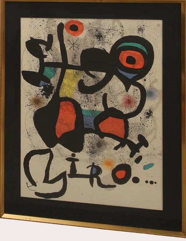 JOAN MIRÓ. Efter. komposition, färglitografisk affisch.