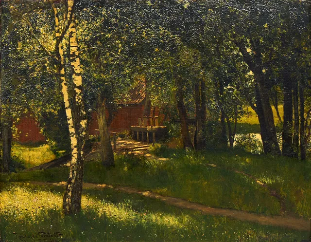 REINHOLD NORSTEDT. Sommarlandskap.