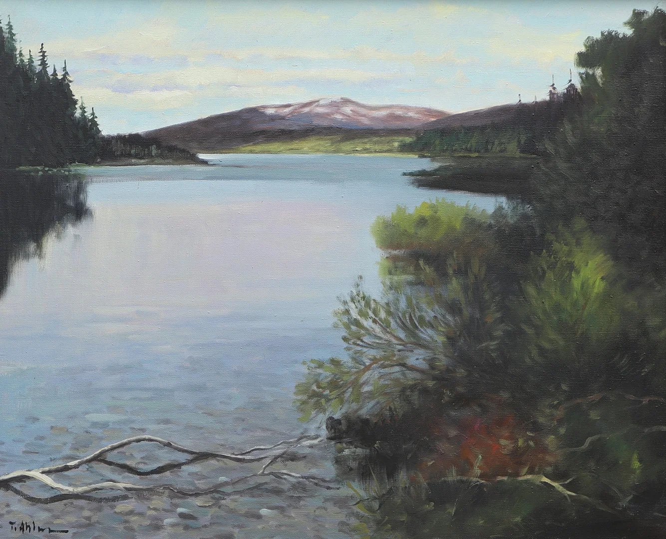 TAGE RUDOLF AHLM. Olja på duk, "Norrland - Indalsälven och Åreskutan", signerad. — Paintings — Ekenbergs Auktioner