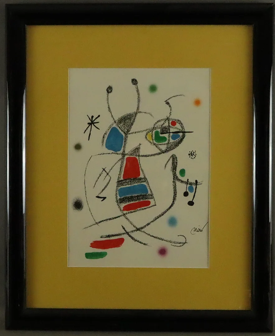 - MIRÓ, JOAN. - Farblithografie, Blatt aus der Suite "Maravillas con Variaciones Acrósticas en el Jardin de Miro". — Engravings & Prints — Auktionshaus Blank