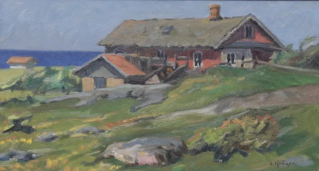 EINAR KRÜGER. olja på duk.