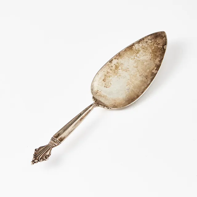 JOHAN ROHDE. "Dronning", tårtspade, silver, Georg Jensen, Danmark, 1927, svenska importstämplar.