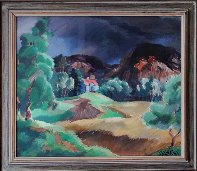 ALBERT ELDH. gouasch, signrad.