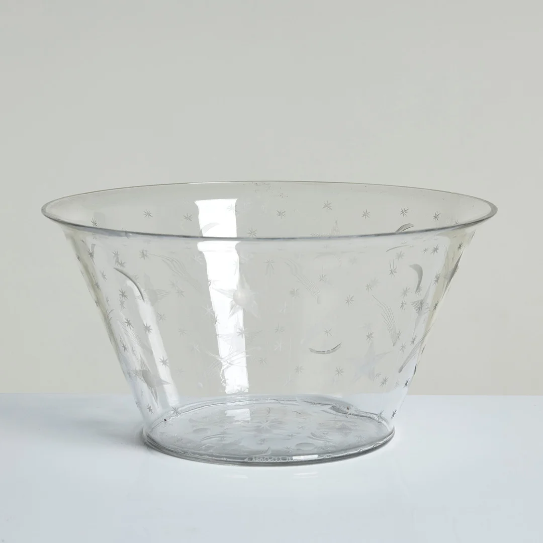 EDWARD HALD. "Stjärnhimmelsmönstret", skål, Orrefors, glas, signerad. — Art glass — Stockholms Auktionsverk Sickla