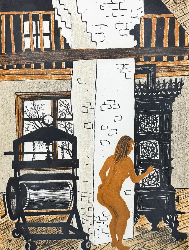 MONA HUSS WALIN. Färglitografi. Signerad och numrerad.