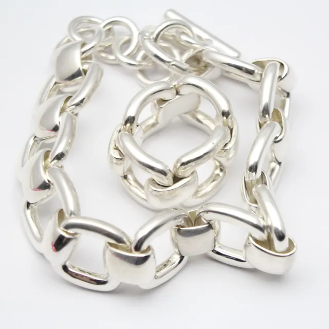 THOMAS SABO. ARMBAND OCH RING silver.