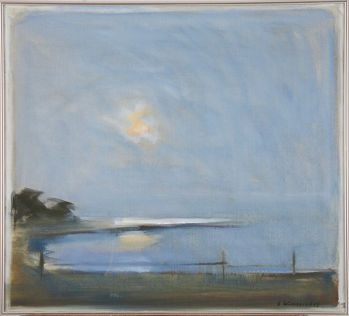 STIG WINNERSKOG. ''Afton vid havet'', olja på duk, signerad. — Paintings — Stockholms Auktionsverk Magasin 5