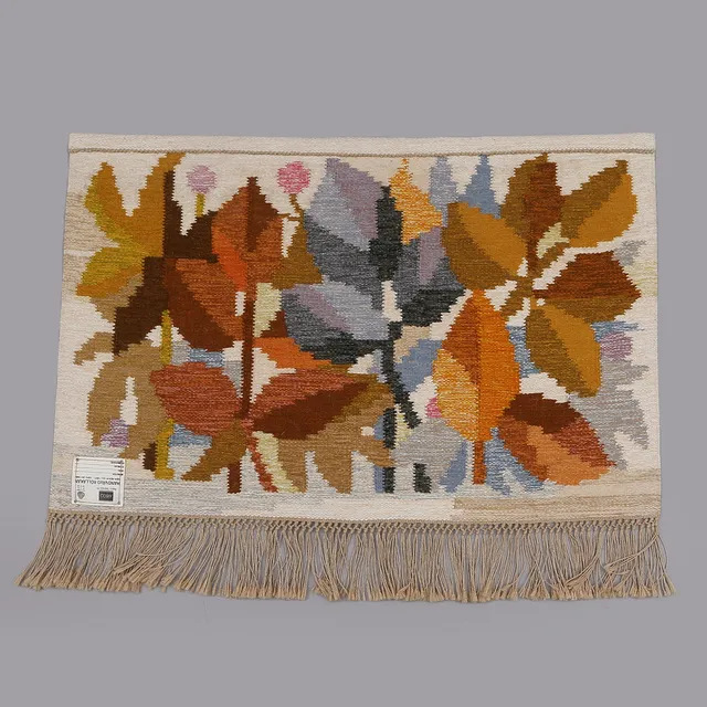 INGEGERD SILOW. VÄVNAD, RÖLLAKAN "LÖV" 115 X 70 cm.