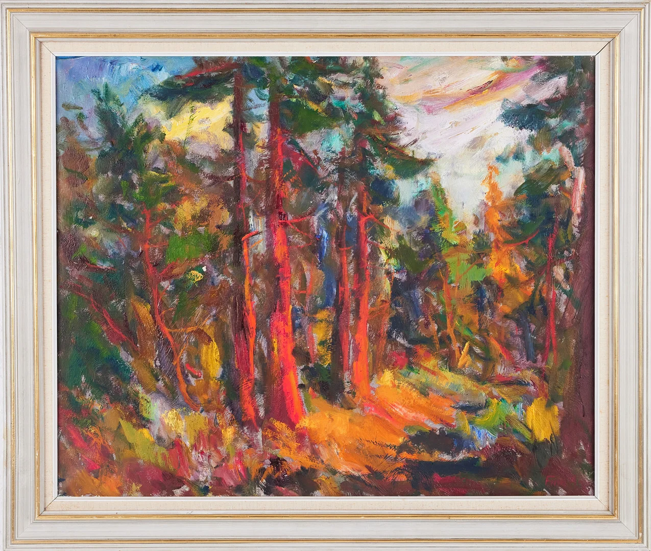 FINN ANDERSEN (1909-1987). Skogsscen, olja på duk, signerad "Finn An". — Paintings — Stockholms Auktionsverk Magasin 5