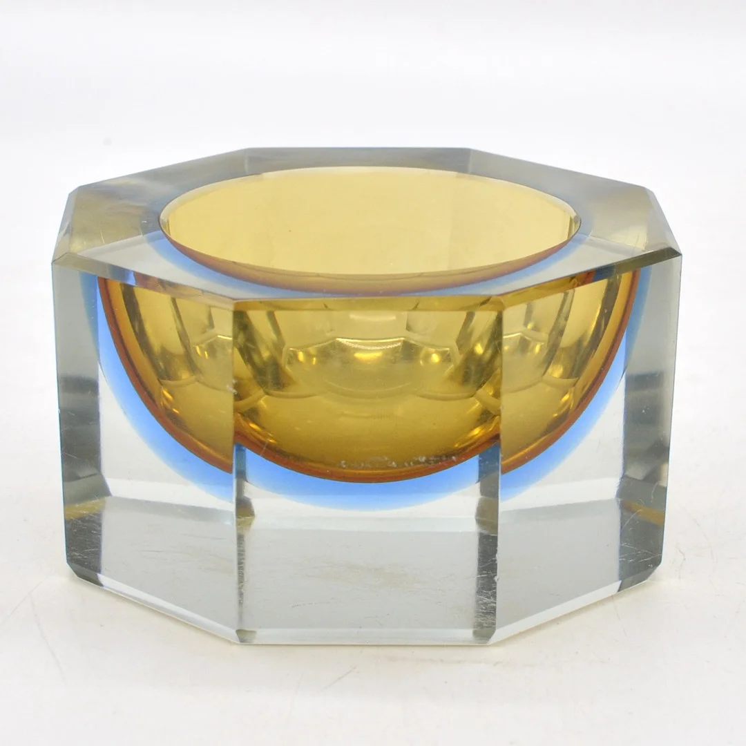 FLAVIO POLI. MURANO DESIGNERSCHALE, STUDIOGLAS, SOMMERSO, ITALIEN, UM 1950ER JAHRE. — Art glass — Kunst- und Auktionshaus Kleinhenz