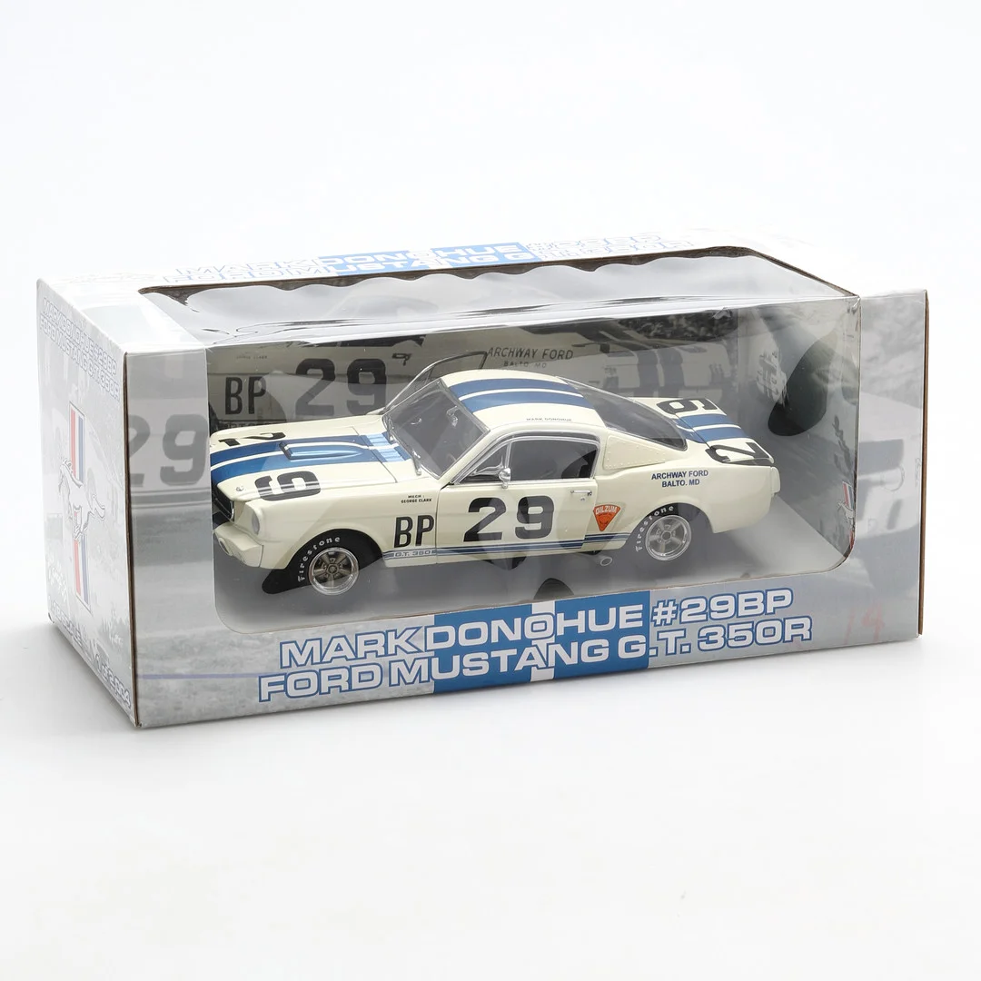 MODELLBIL, Mark Donohue #29BP 1965 GT 350R Shelby Mustang, GMP. — Model cars — Crafoord Auktioner Malmö