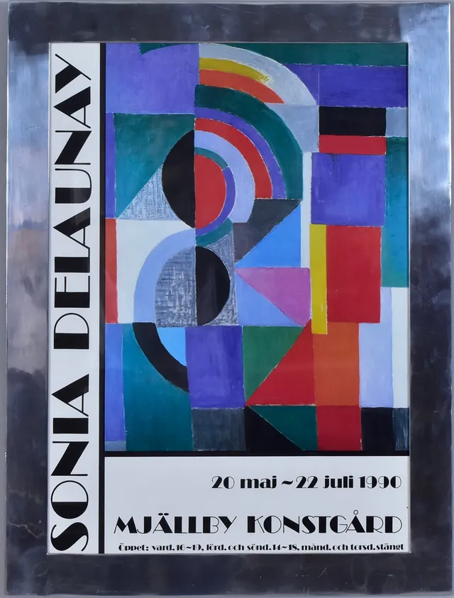 SONIA DELAUNAY. poster, offset, Mjellby Konstgård 1990.