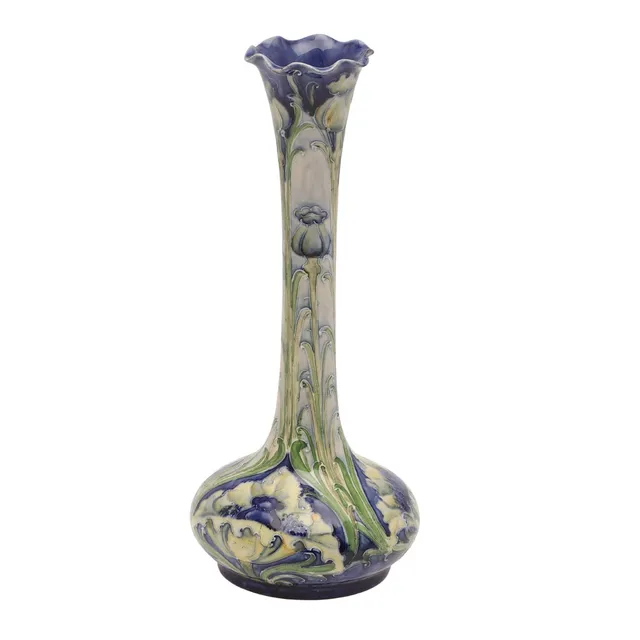 WILLIAM MOORCROFT FOR JAMES MACINTYRE, A FLORAIN WARE POPPY VASE.