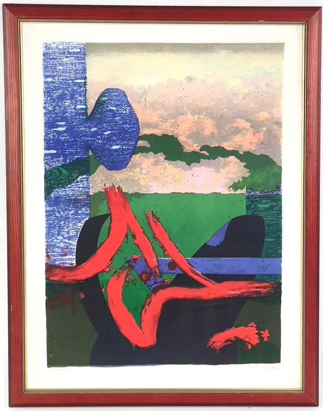 CARL OTTO HULTÉN (1916-2015), Färglitografi, abstrakt komposition, signerad och numrerad 234/330.