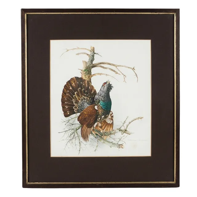 AUERHAHN KUNSTDRUCK GERAHMT VON WILHELM BÜHLER.