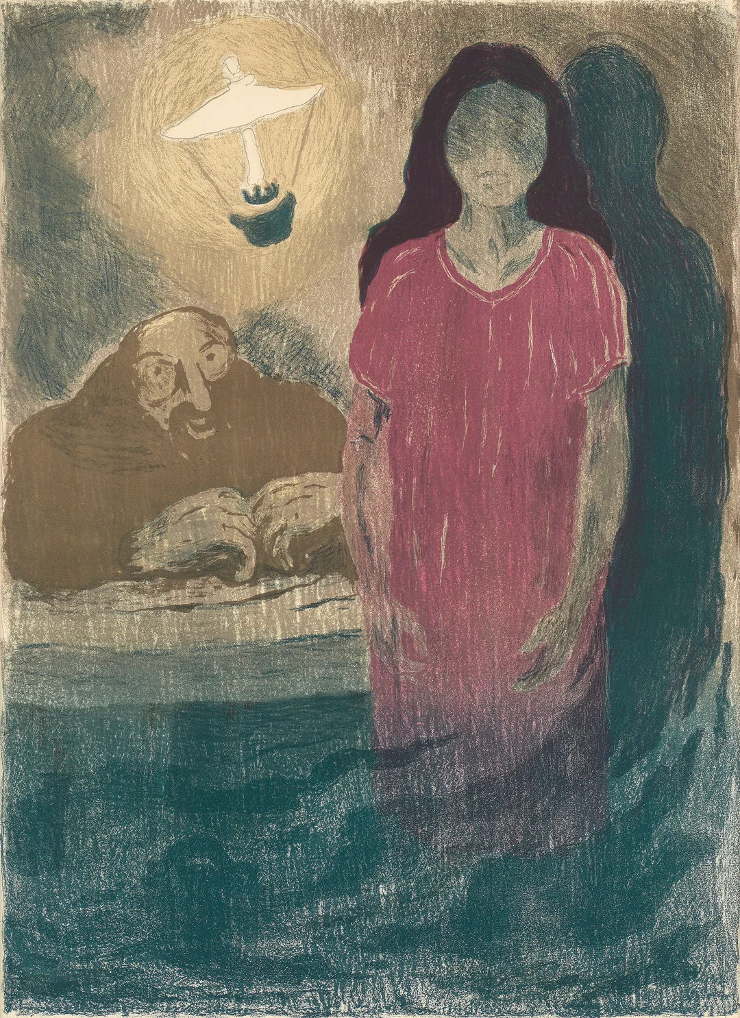 Egner, Thorbjørn — "Ragna og faren" 1944/1946 — Kunst/Grafikk — Blomqvist