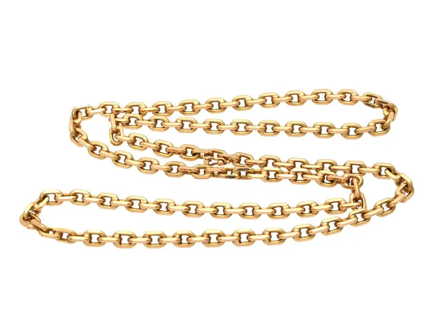 HALSKEDJA, 18K guld, ankarlänk, längd 50 cm, vikt 31,9 g.