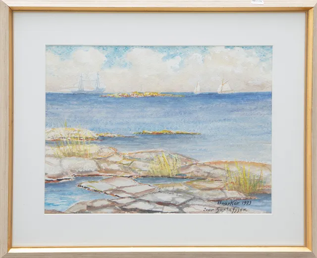 IVAR GUSTAFSSON. AKVARELL på papper, signerad, 1900-tal.