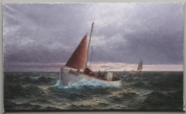 THERESIA SANDSTRÖM. Olja på duk, signerad.