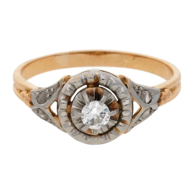 Diamonds rosette ring, mid 20th Century.