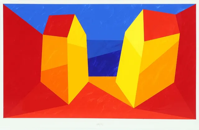 Untitled. Signed Arnoldi. Gouache on paper. Visible size 55×90 cm.