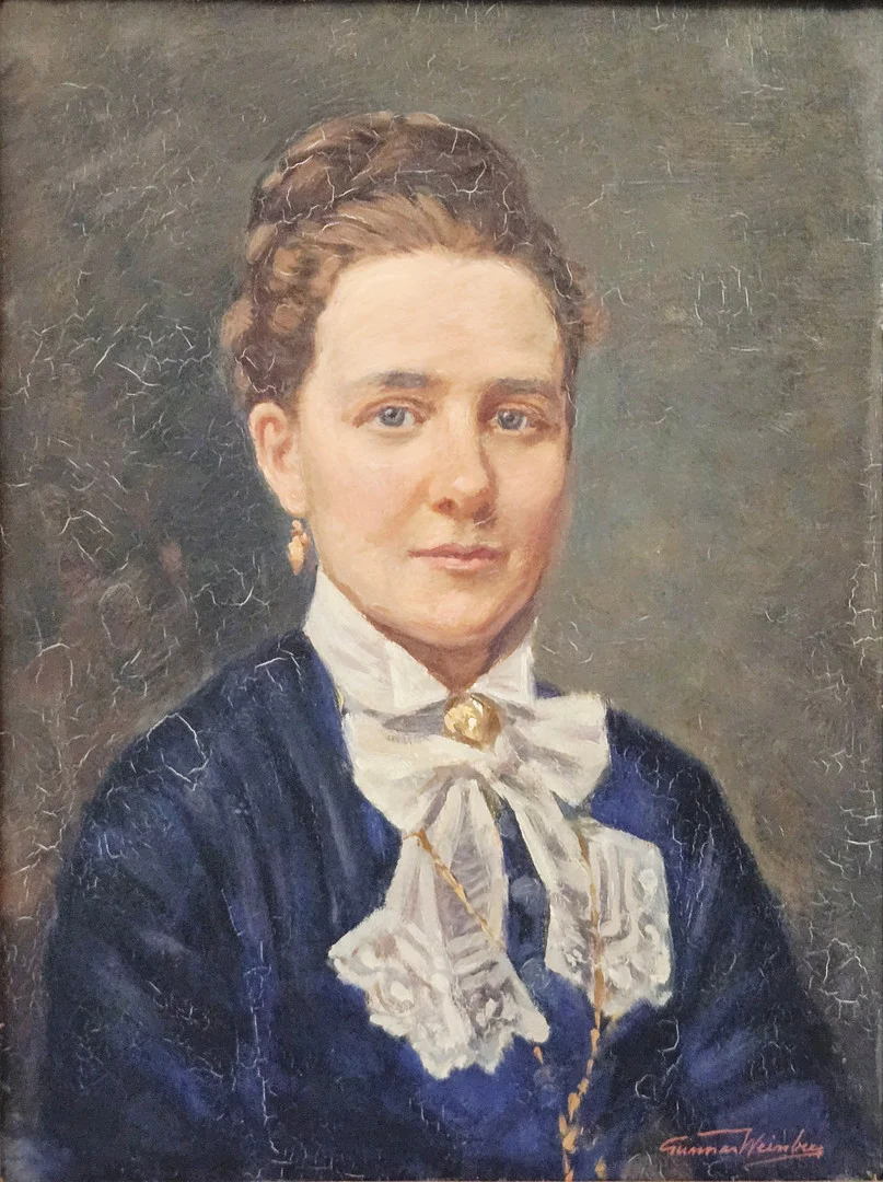 GUNNAR WEINBERG. Kvinnoporträtt. Olja på pannå, signerad Gunnar Weinberg. — Paintings — Auktionshuset Thörner & Ek
