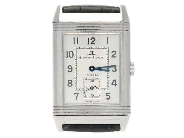 JAEGER-LE COULTRE, Reverso, Grande Taille, Cal 822 Serie nr. 1724634, Ref nr. Q2708410, Boett nr. 270.8.62, herrur, 26 x 36,5 (42,3) mm, stål, manuell, safirglas, liten sekundvisare, skadad urtavla, läderband, originalspänne, cert, maj 1994, etui (skadat), ytterkartong.