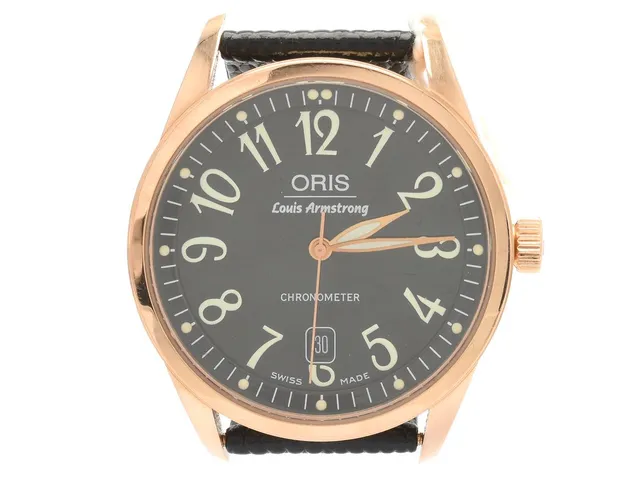 Oris Louis Armstrong 18K, Automat, limited edition 15/100, boettnr: 637-7504-60-84, med läderband
