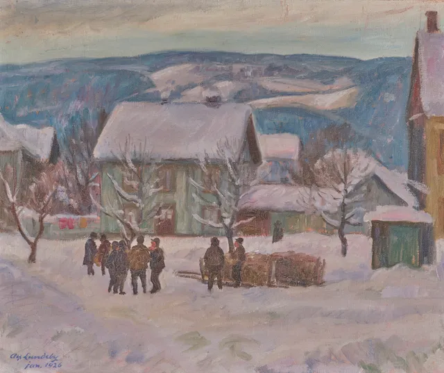 Lundeby, Alf — "Fra Stortorvet, Lillehammer" 1926