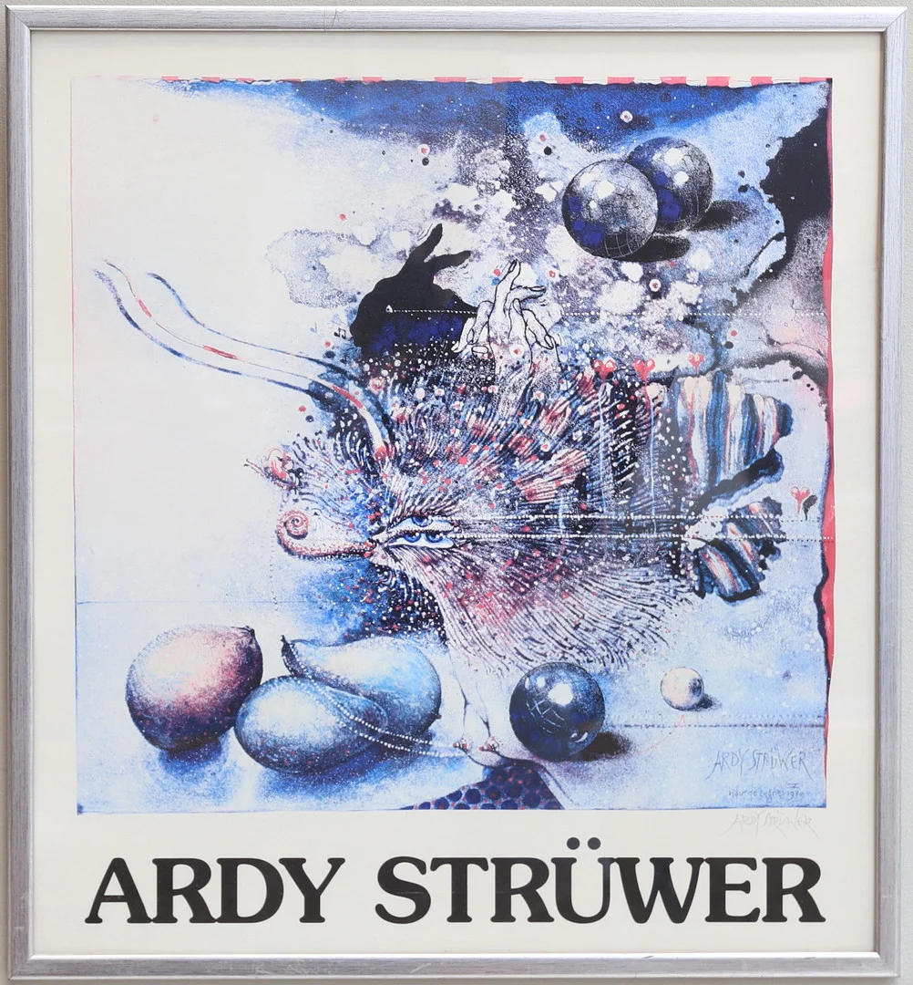 ARDY STRÜWER. Affisch, signerad med blyerts. — Engravings & Prints — Gomér & Andersson Nyköping