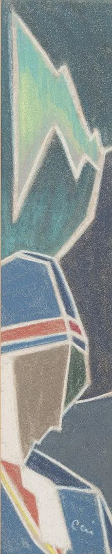CAI POULSEN (DANMARK 1920-1997). "Same", pastell, signerad. — Paintings — Garpenhus Auktioner