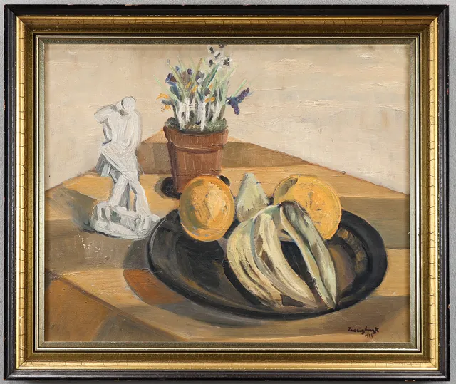 BO VON ZWEIGBERGK. Olja på pannå, signerad 1936.