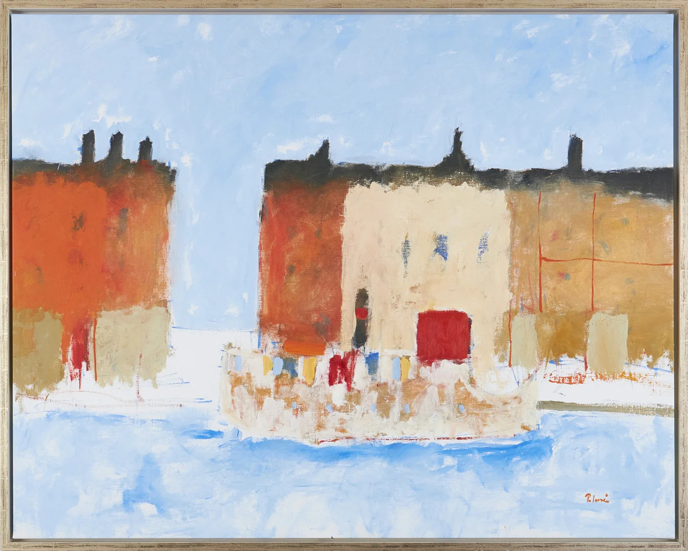 ANDERS PALMÉR. Stockholmsmotiv, signerad Palmér, olja på duk. — Paintings — Stockholms Auktionsverk Magasin 5