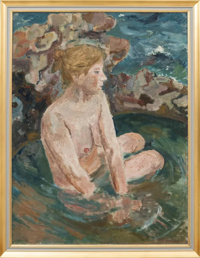 Birger Ljungquist, I badet.