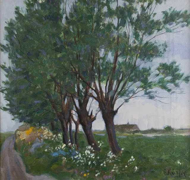 FRITZ KÄRFVE. olja på duk, signerad.