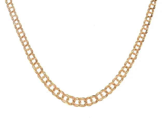 COLLIER, 18K guld, bismarcklänk, längd 42 cm, vikt 12,9 g.