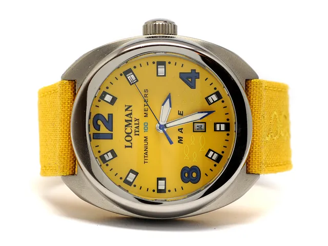 LOCMAN, Italy, Mare (Titanium 100 Meters), Ref nr. 132, Serie nr. 7380, herrur, 47 mm, titan, quartz, mineralglas, datum, läderband, originalspänne, ca 2006, etui.