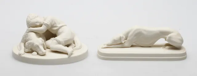 FIGURINER, 2 st, parian, Gustavsberg, 1900-tal.