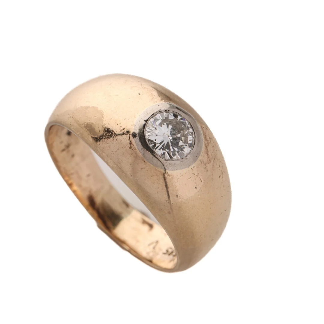 Jørgen Larsen. Diamond ring of 14 kt gold, approx. 0.45 ct — Jewellery/Rings — Lauritz