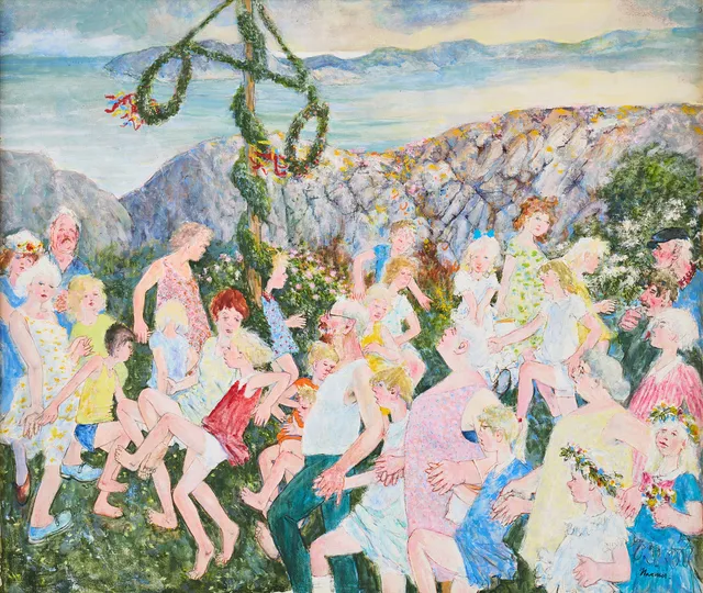ERIK HAAMER. "Jaanipäev III" (Midsommarfirande III).