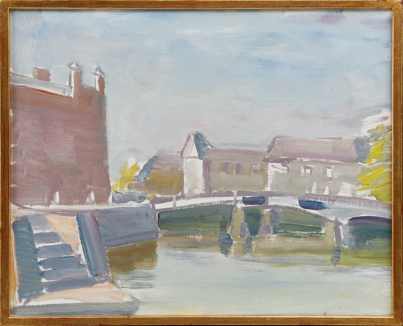 RUDOLF FLINK. "Vid Vallgraven", olja på duk, signerad. — Paintings — Göteborgs Auktionsverk