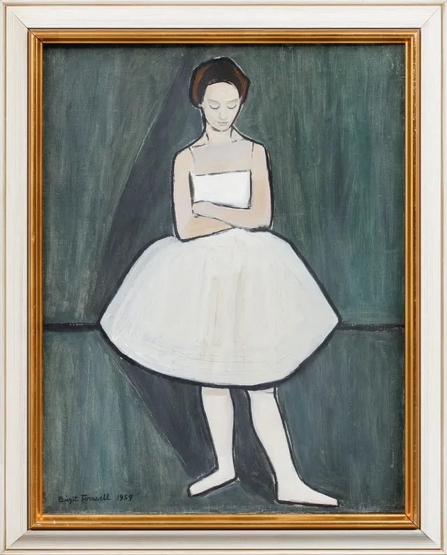 BIRGIT FORSSELL. Ballerina, olja på duk, signerad och daterad1959.