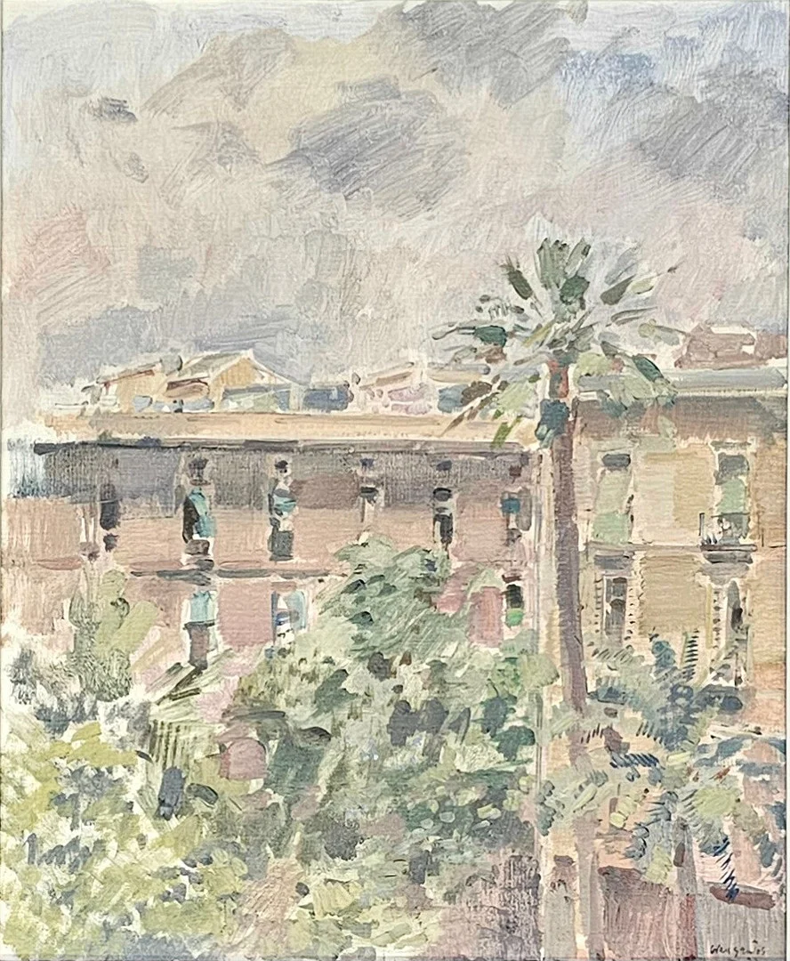 JULIÁN GRAU SANTOS (1937). PLAÇA DEL DUC DE MEDINACELLI, BARCELONA. ÓLEO SOBRE LIENZO. — Paintings — Barcelona Auctions