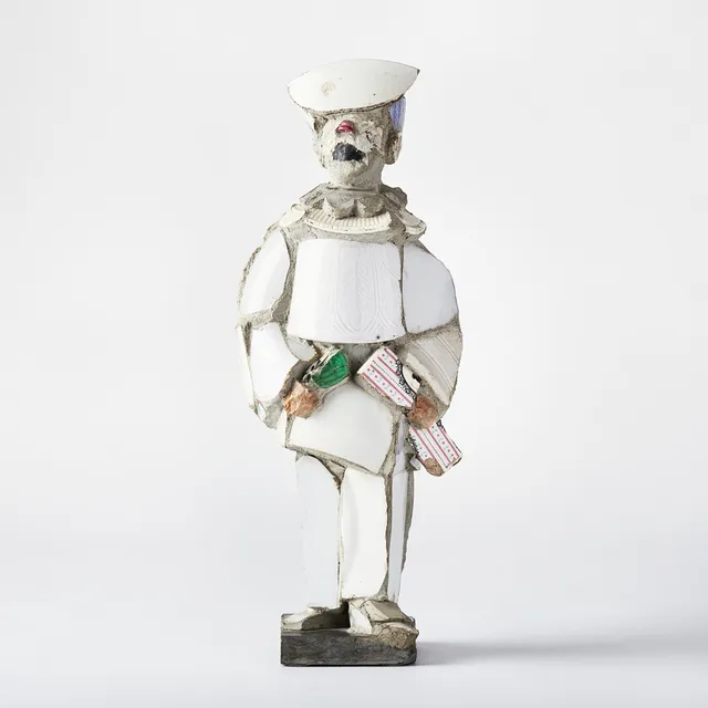 OLLE NYMAN. Standing man figure, objets trouvées.