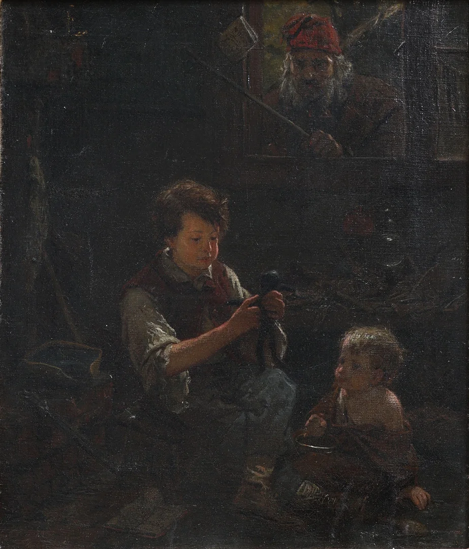 AUGUST MALMSTRÖM. TILLSKRIVEN. Olja på duk. — Paintings — Gomér & Andersson Jönköping