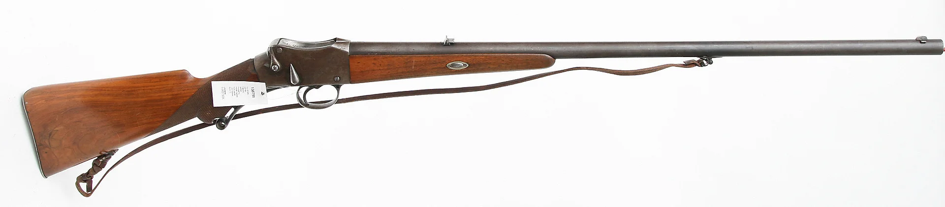 KULGEVÄR, svenskt, Fallblock, fabrikat Husqvarna, modell Express Nr24 Martini Henry, kaliber .450 Express, tillv.nr 15, se-nr SE0536090. — Rifles — Mauritz Widforss