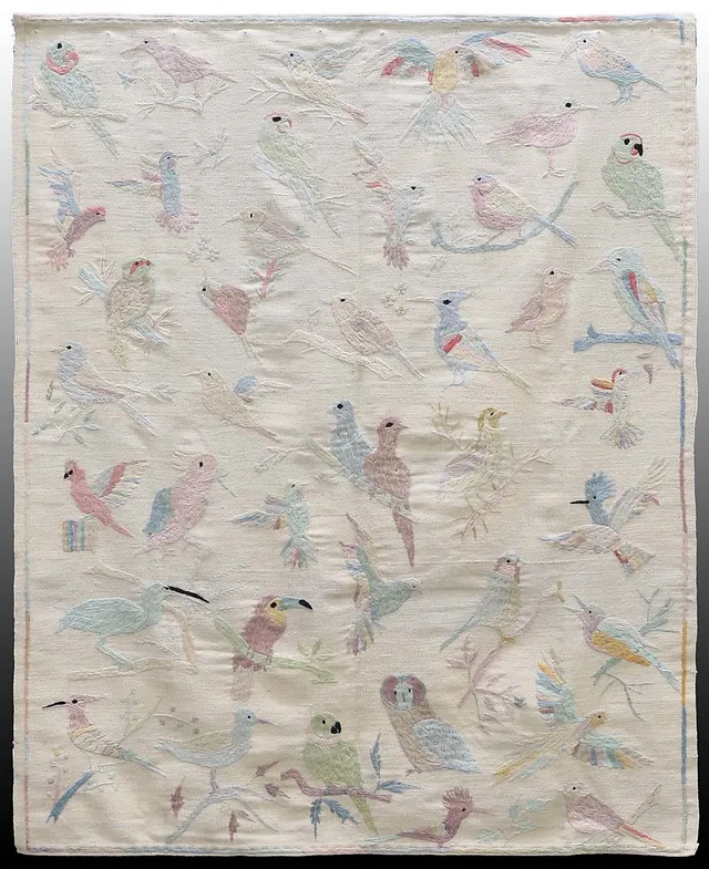 MATTA, orientalisk, ljus kelim, 193 x 155 cm.