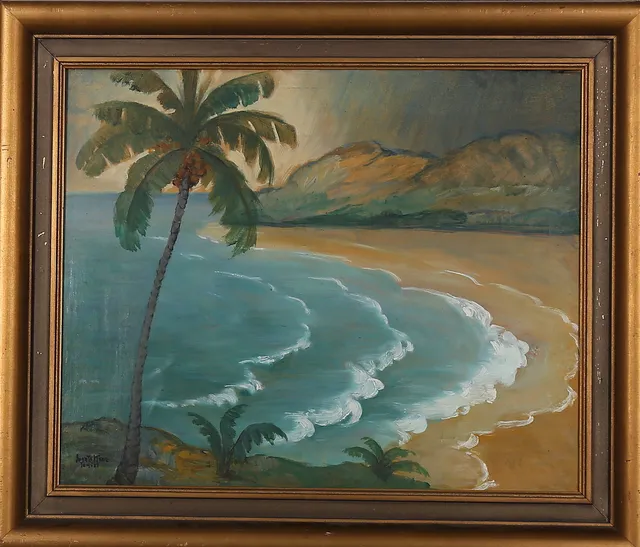 SVANTE KEDE. "Tahiti", olja på duk, signerad och betitlad.